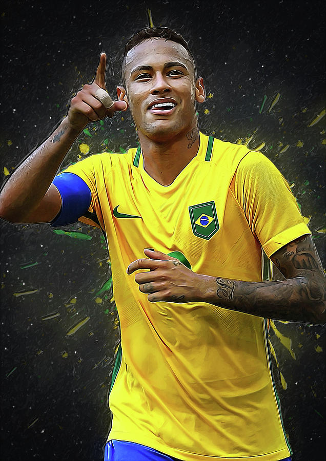 Neymar Jr. Digital Art by Semih Yurdabak