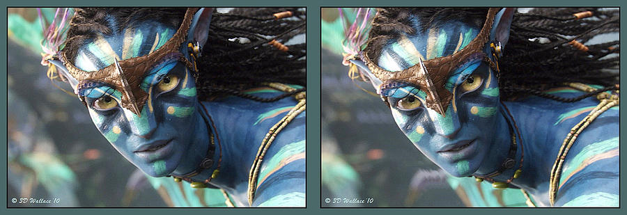 Neytiri - Gently cross your eyes and focus on the middle image Photograph by Brian Wallace