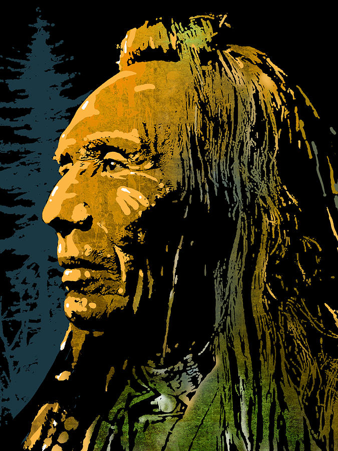 Portrait Painting - Nez Perce Warrior #1 by Paul Sachtleben