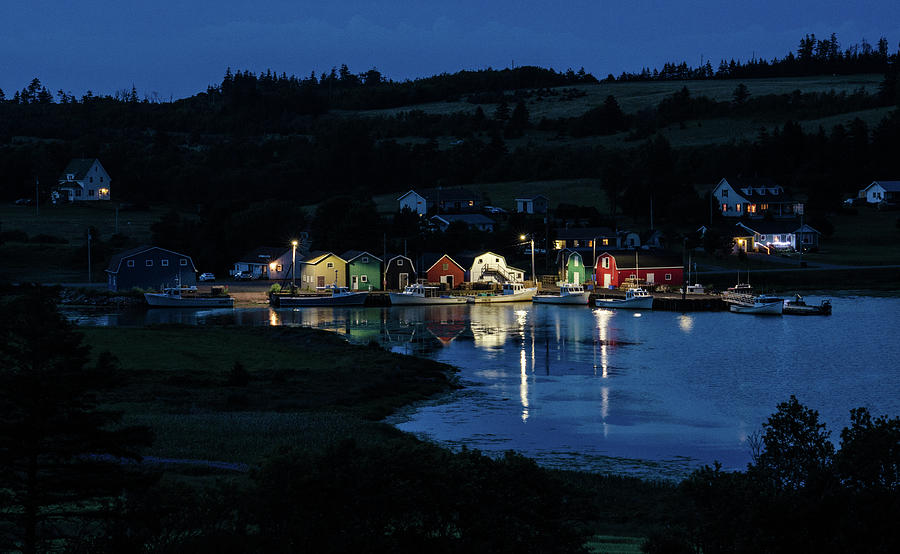Night at French River Harbour, PEI #1 Photograph by Rob Huntley