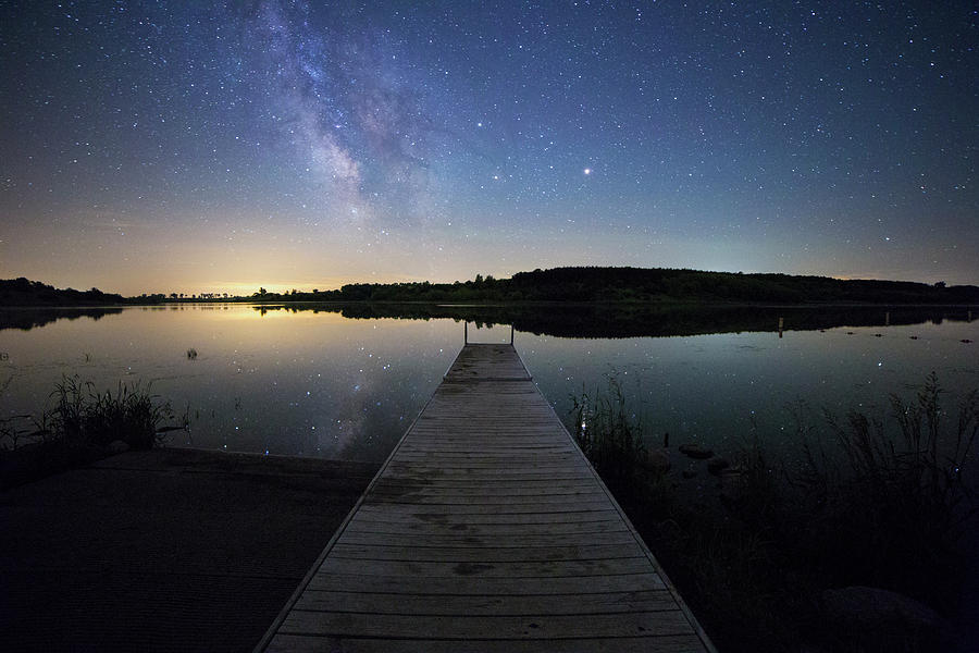 Night at the Lake #1 Photograph by Aaron J Groen