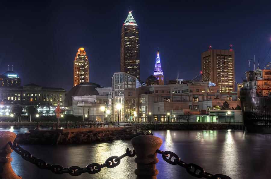 Cleveland Photograph - Night Falls on the North Coast #1 by At Lands End Photography