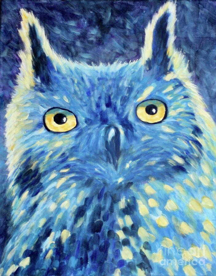 Night Owl #1 Painting by Melinda Etzold