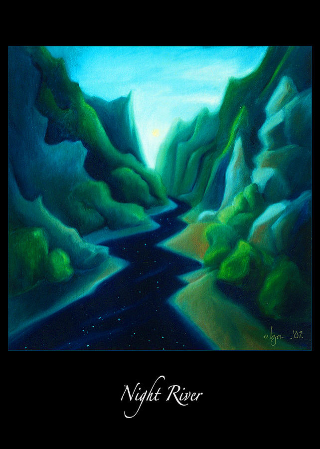 Night River #1 Painting by Angela Treat Lyon