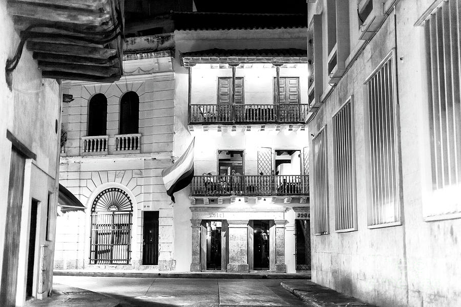 Architecture Photograph - Night Scene in Cartagena #1 by John Rizzuto
