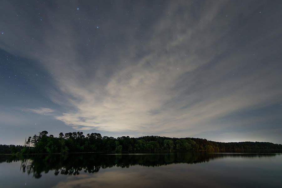 Night Sky Over The Lake Photograph by Todd Aaron