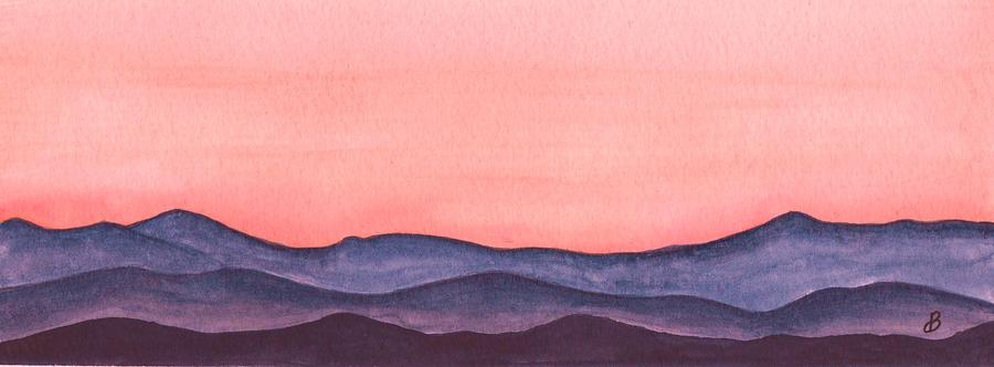 Nightfall Over The Hills Painting
