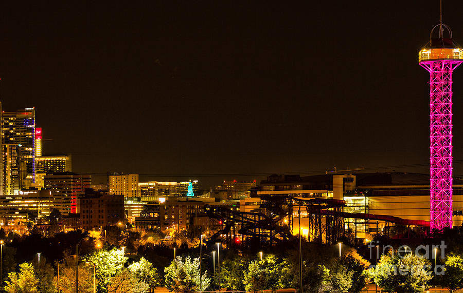 Nighttime In Denver #1 Photograph by Steven Parker