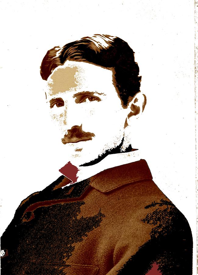 Nikola Tesla Napoleon Sarony Photo 1893-2013 #2 Photograph by David Lee Guss