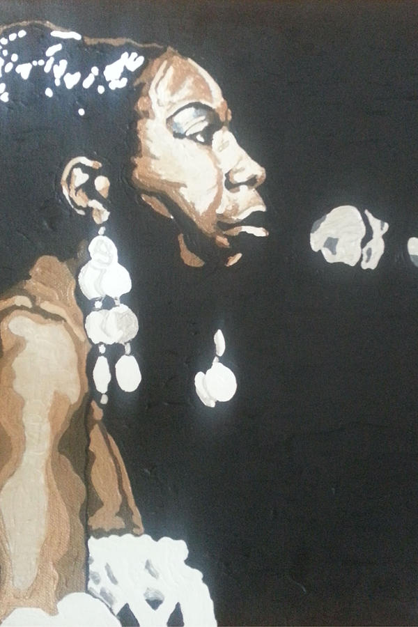 Nina Simone #1 Painting by Rachel Natalie Rawlins