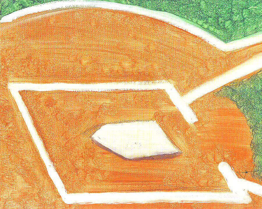 Baseball Painting - No Place Like Home by Jorge Delara