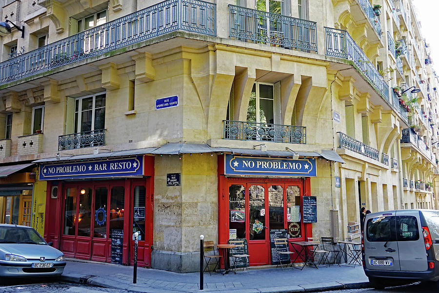 No Problemo Bar And Restaurant In The Montmarte Area of Paris, France #1 Photograph by Rick Rosenshein