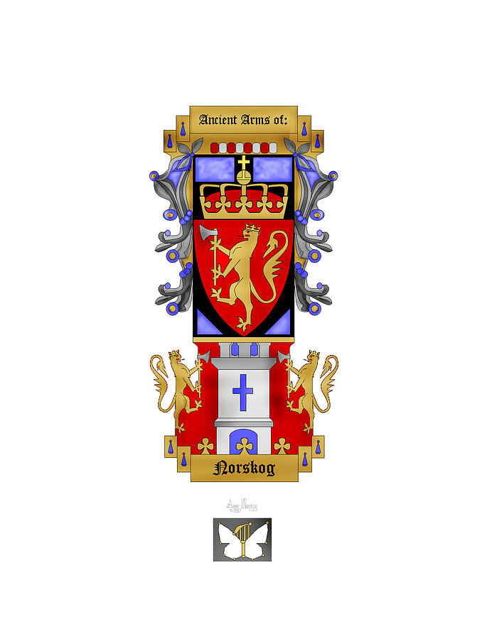 Norskog Coat Of Arms Painting