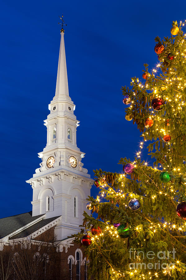 North Church at Christmas, Portsmouth, New Hampshire #1 Photograph by Dawna Moore Photography