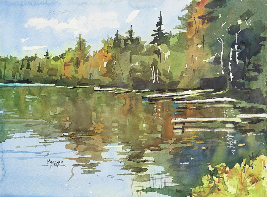 Trout Painting - North Country Reflections #1 by Spencer Meagher