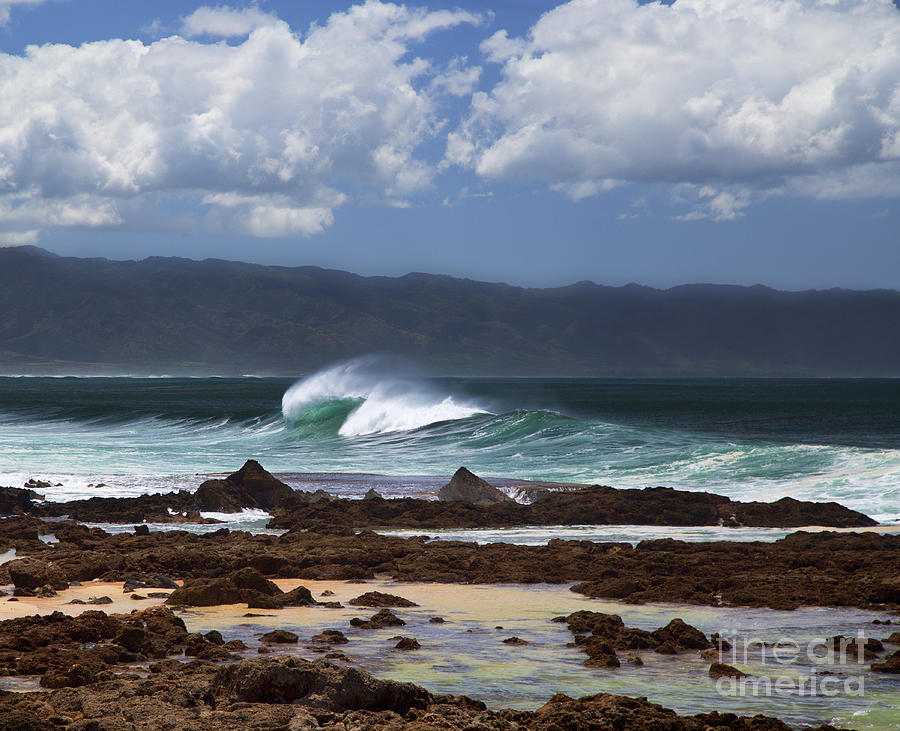 Beach Photograph - North Shore Waves #1 by Bruce Block
