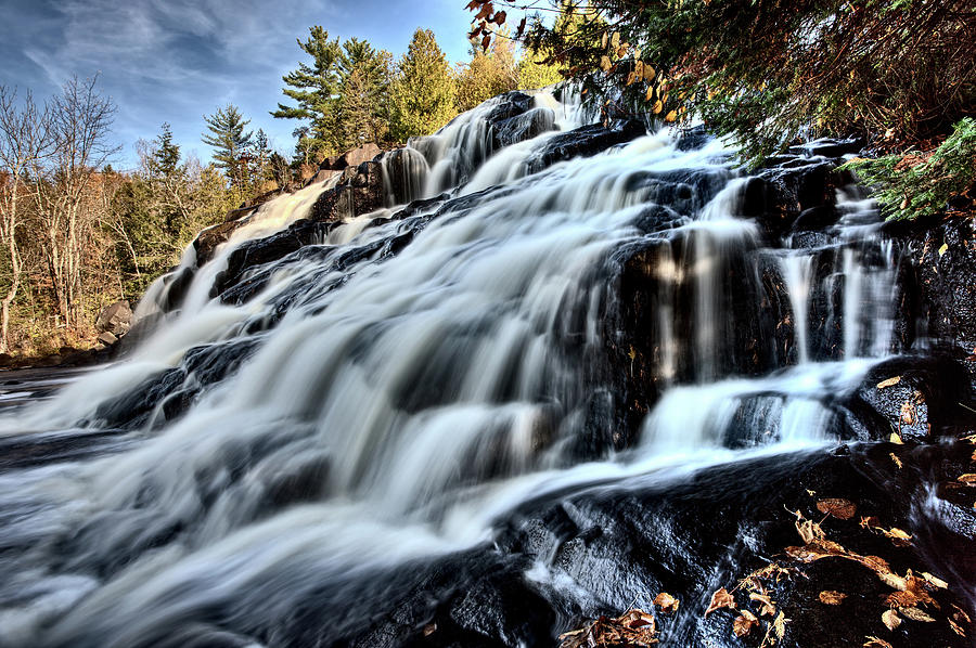 Nature Digital Art - Northern Michigan UP Waterfalls Bond Falls #1 by Mark Duffy