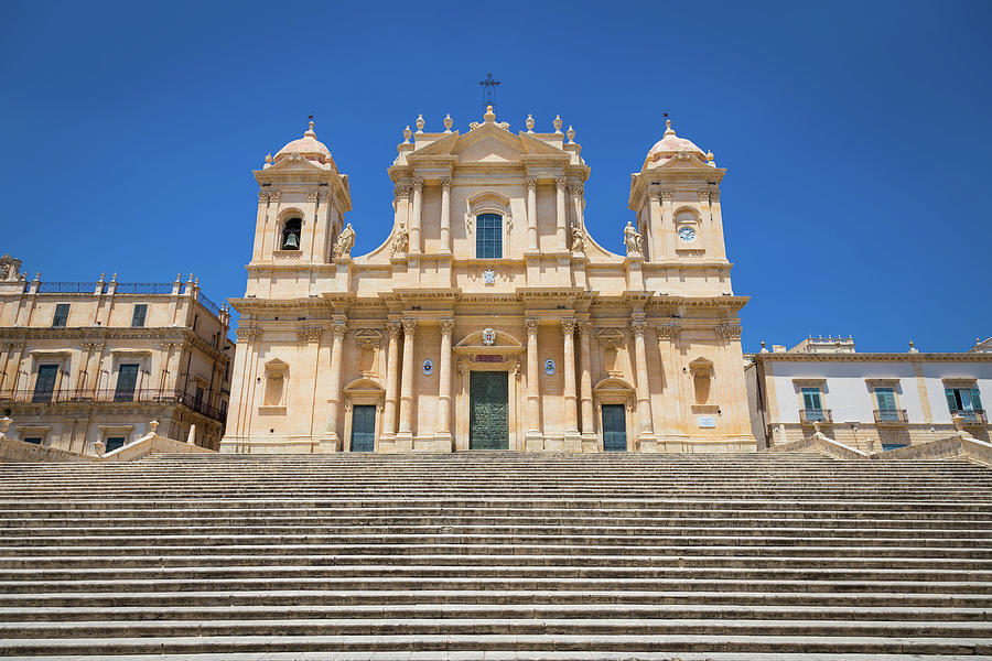 NOTO, SICILY, ITALY - San Nicolo Cathedral, UNESCO Heritage Site #1 Photograph by Paolo Modena