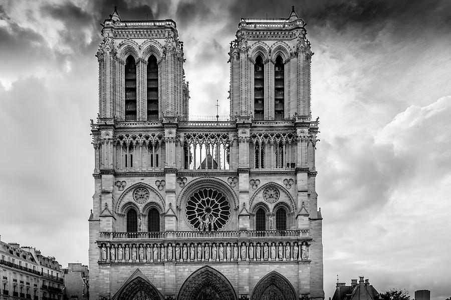 Paris Photograph - Notre Dame Architecture #1 by Georgia Clare
