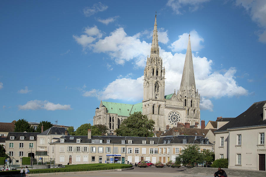 Notre Dame de Chartes Cathedral #1 Digital Art by Carol Ailles