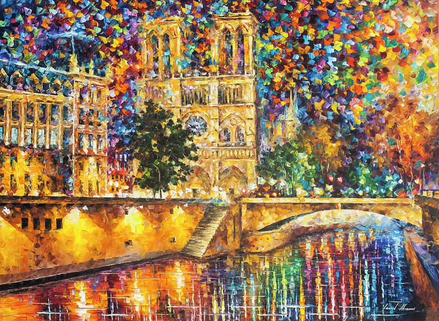 Notre Dame De Paris Painting by Leonid Afremov | Fine Art America