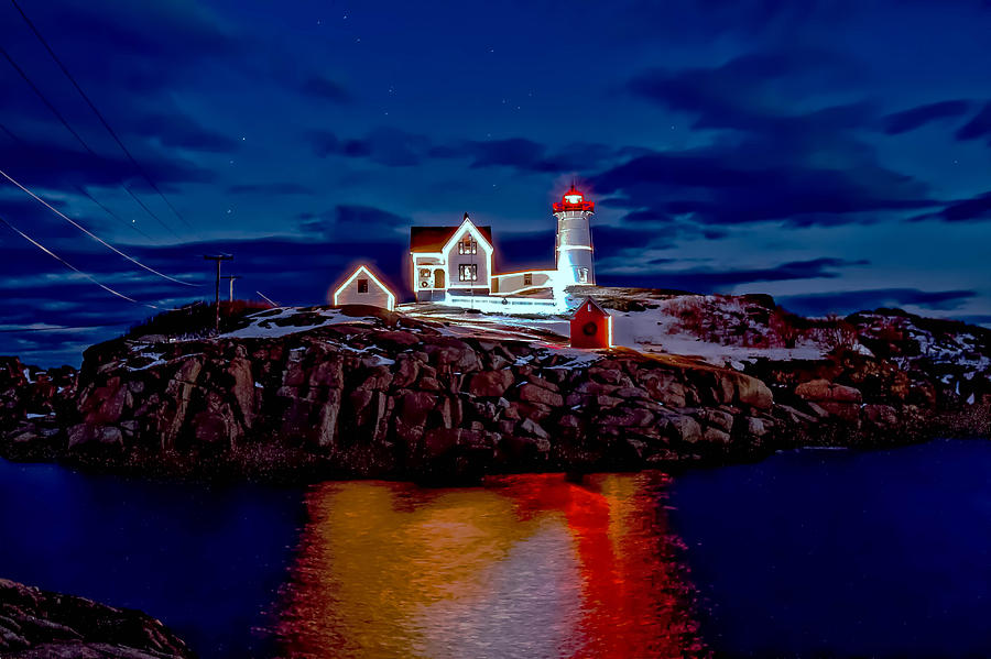 York Maine Photograph - Nubble Light #1 by Larry Richardson