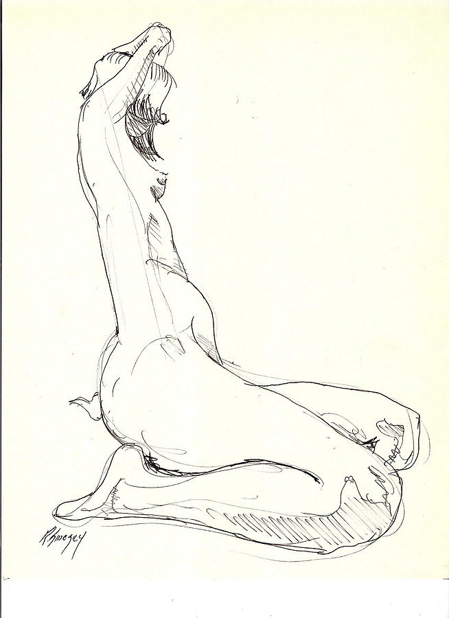 Nude 11 Drawing by R  Allen Swezey