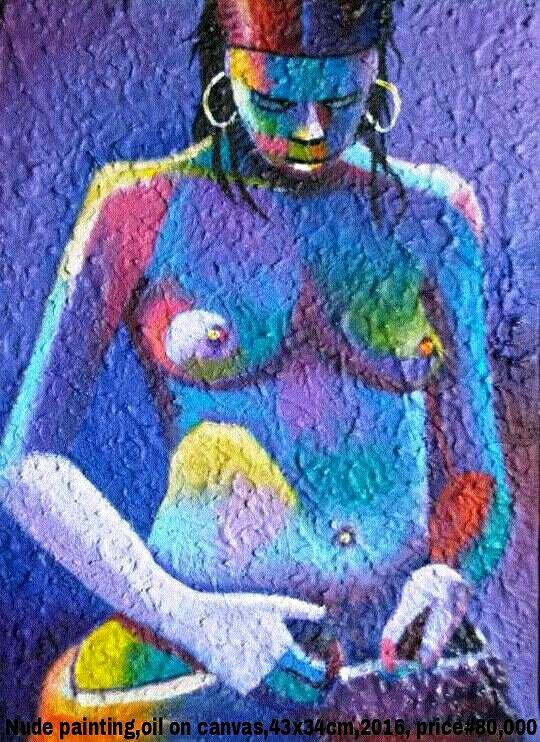 Nude Painting #1 Painting by Ajakaiye Taiye