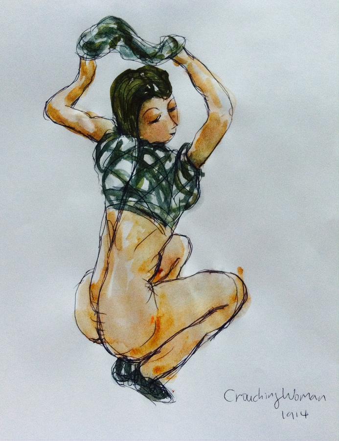 Nude study 121416 #1 Drawing by Hae Kim