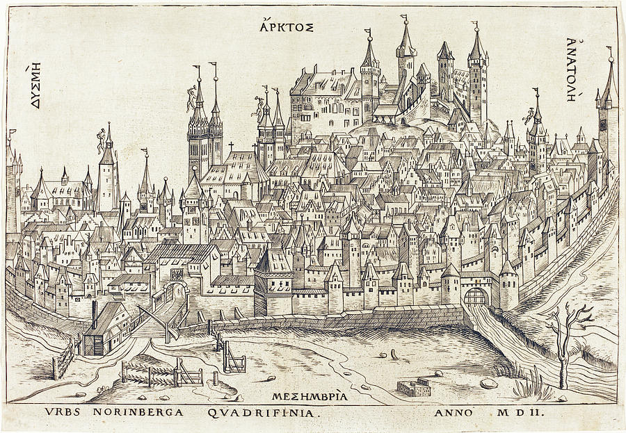 Nuremberg #1 Drawing by German 16th Century