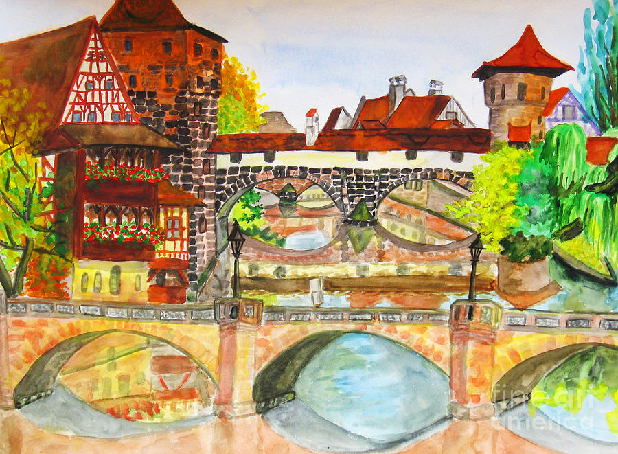 Nuremberg, Germany #3 Painting by Irina Afonskaya