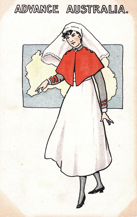 NURSE, 1918. - to license for professional use visit GRANGER.com #2 Drawing by Granger
