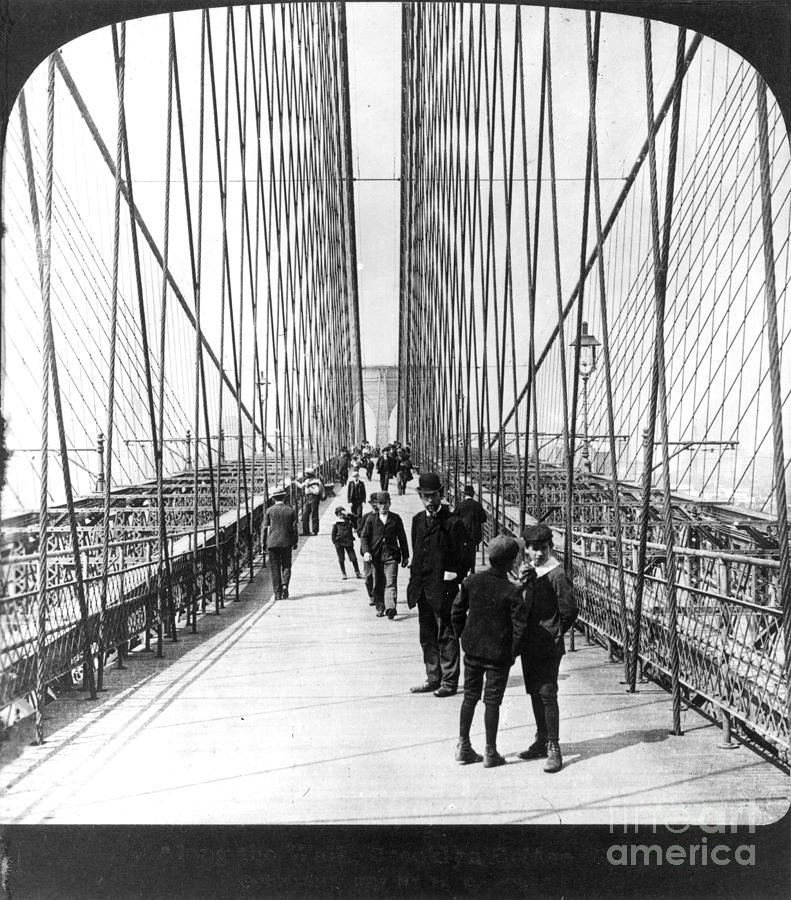 Ny: Brooklyn Bridge, 1901 #1 Photograph by Granger