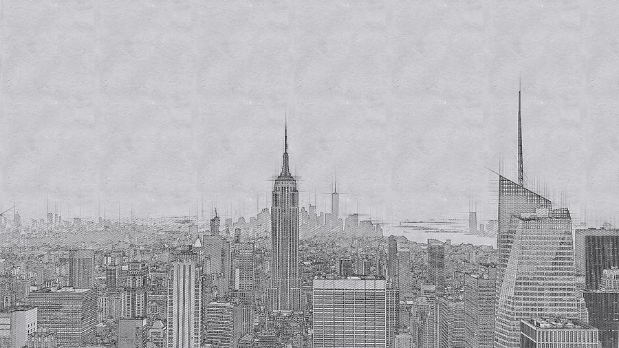 NYC Downtown Digital Art by Carlos Cano - Fine Art America