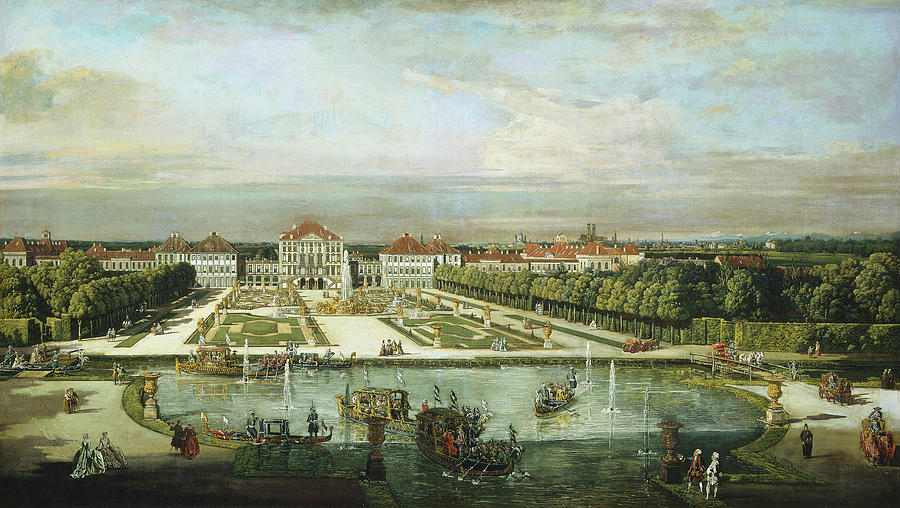 Nymphenburg Palace, Munich #1 Painting by Bernardo Bellotto
