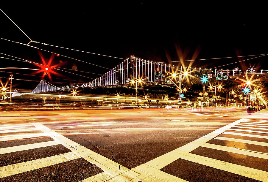 Oakland Bay Bridge Views Near San Francisco California In The Ev #1 Photograph by Alex Grichenko