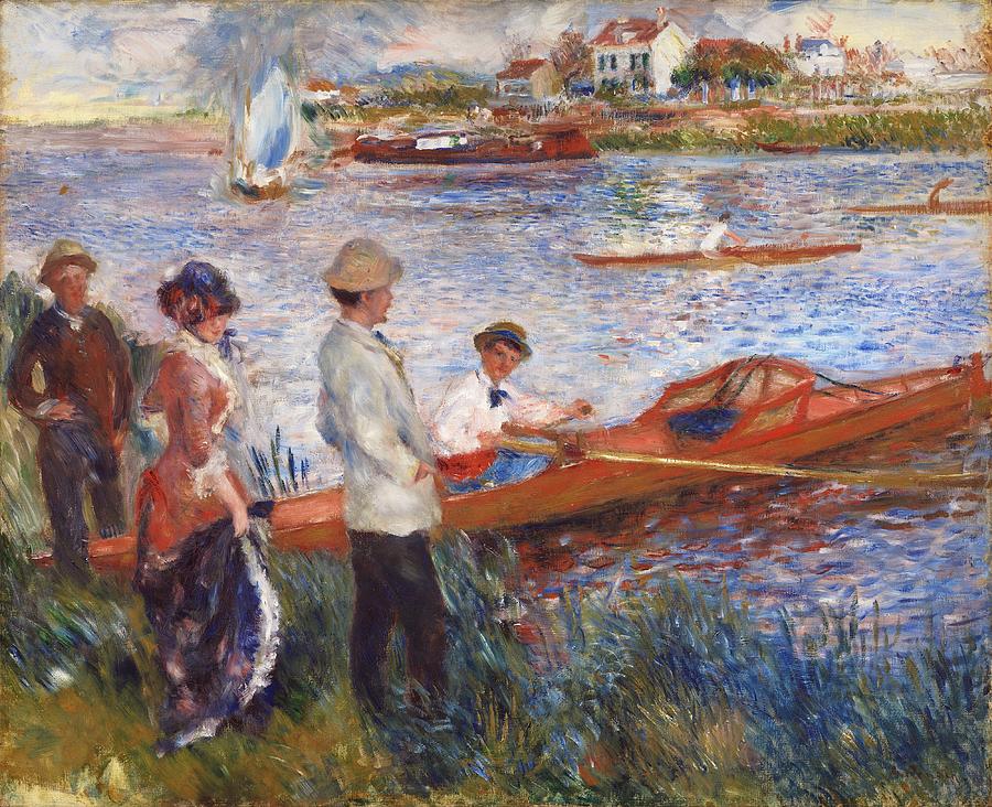 Oarsmen At Chatou #1 Painting by Auguste Renoir