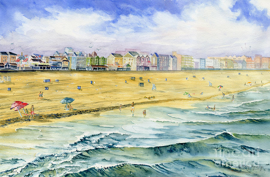 Landscape Painting - Ocean City Maryland #2 by Melly Terpening