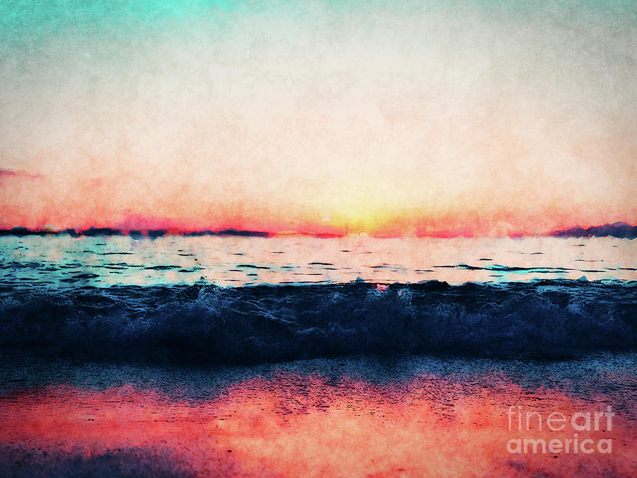 Ocean Sunset Digital Art by Phil Perkins