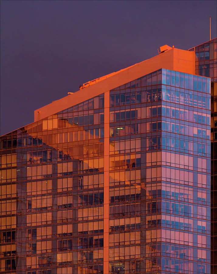 Office Buildings at Sunset #1 Photograph by Robert Ullmann