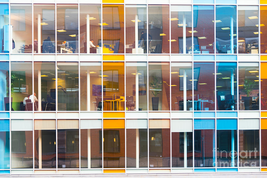 Office windows Photograph by Colin Rayner
