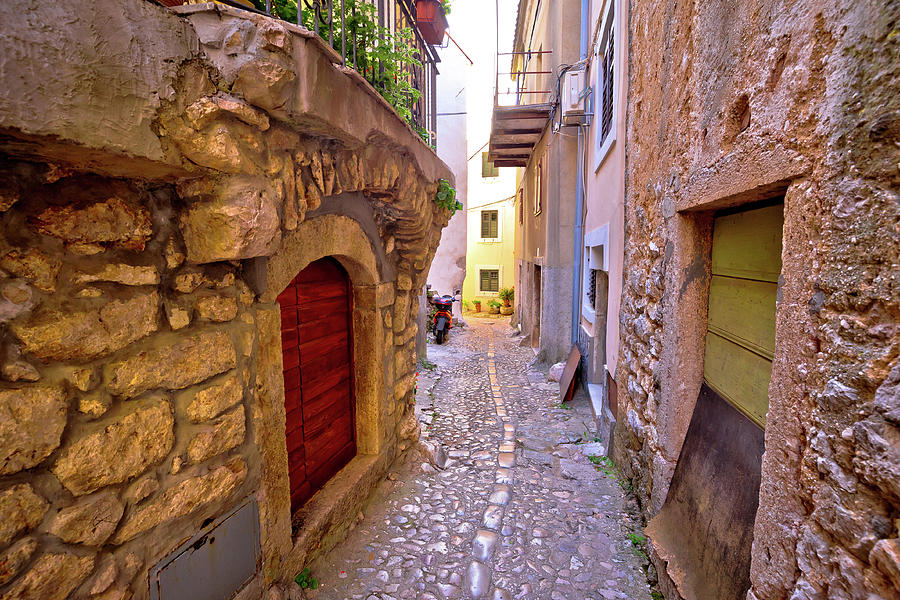 Old adriatic town Vrbnik stone street #1 Photograph by Brch Photography
