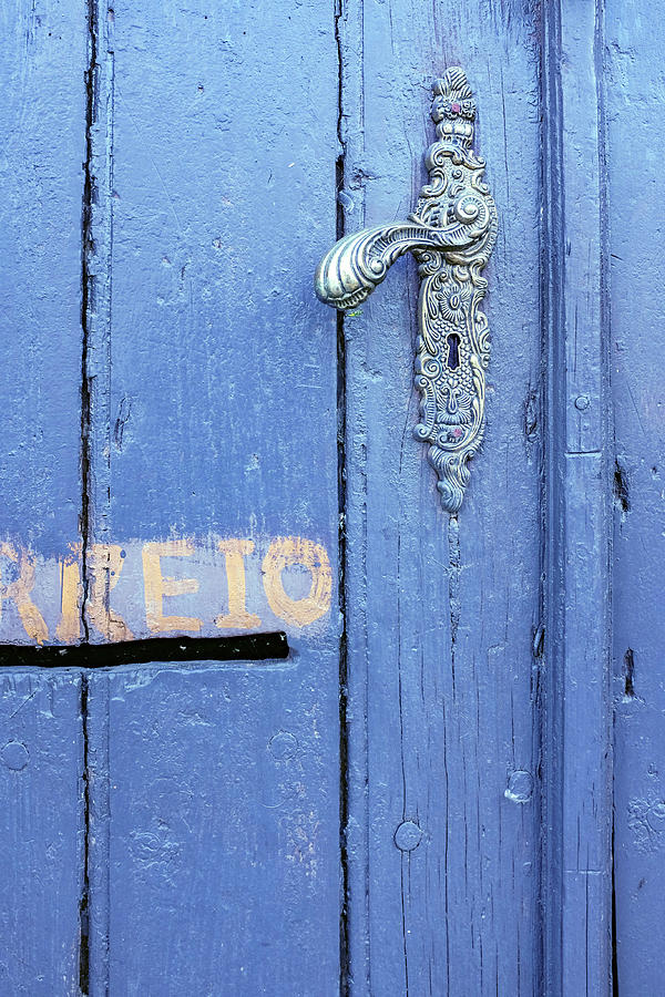 Old Blue Door Detail #1 Photograph by Carlos Caetano