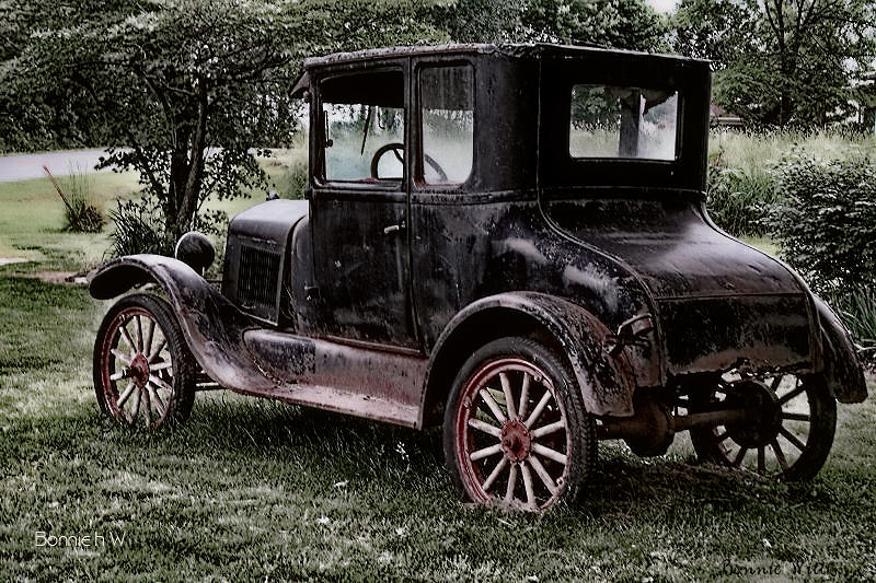 Old car #1 Digital Art by Bonnie Willis
