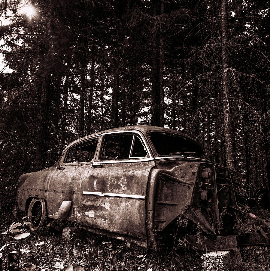 Old Chevrolet in the forest #2 Photograph by Anders Kustas