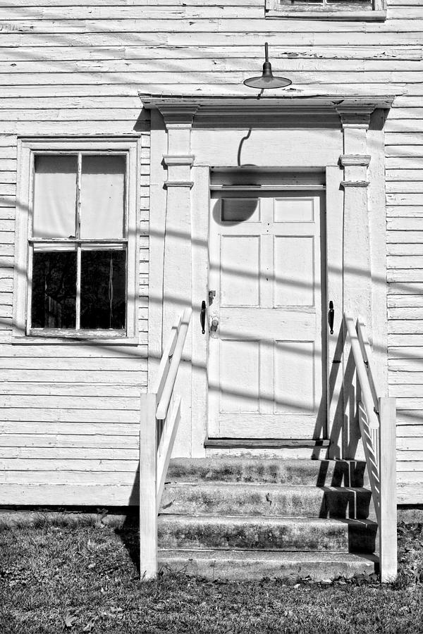 Old Door And Steps Black and White Photo #1 Photograph by Keith Webber Jr