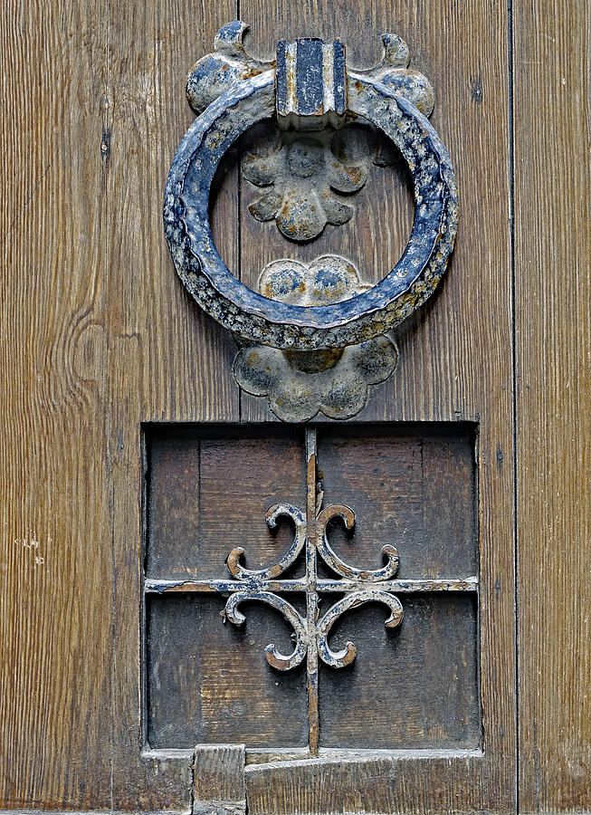 Old Door Knocker In Palma Majorca Spain #1 Photograph by Rick Rosenshein