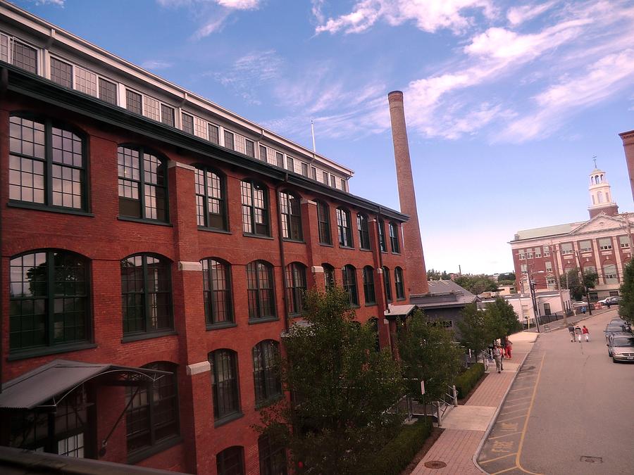 Old Factory and New High School in Pawtucket RI Photograph by Loriann