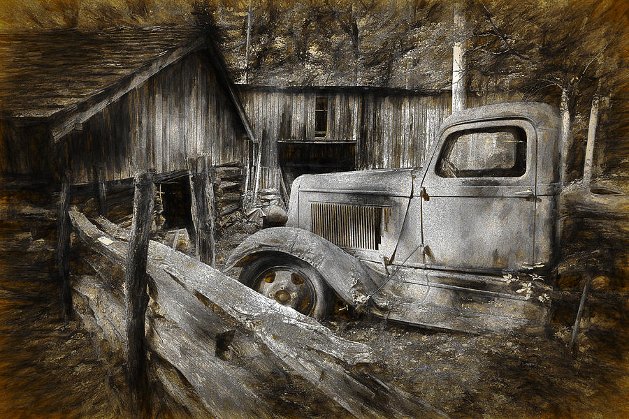 Old Farm Pickup Truck #1 Photograph by Randall Nyhof