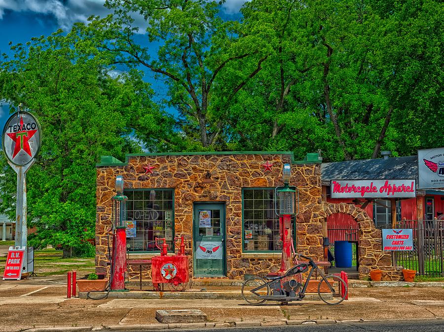 Old Gas Station Now A Motorcycle Shop Photograph by Mountain Dreams ...